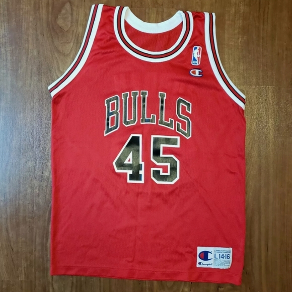 Champion Other - Vintage jordan 45 bulls jersey youth red 14/16